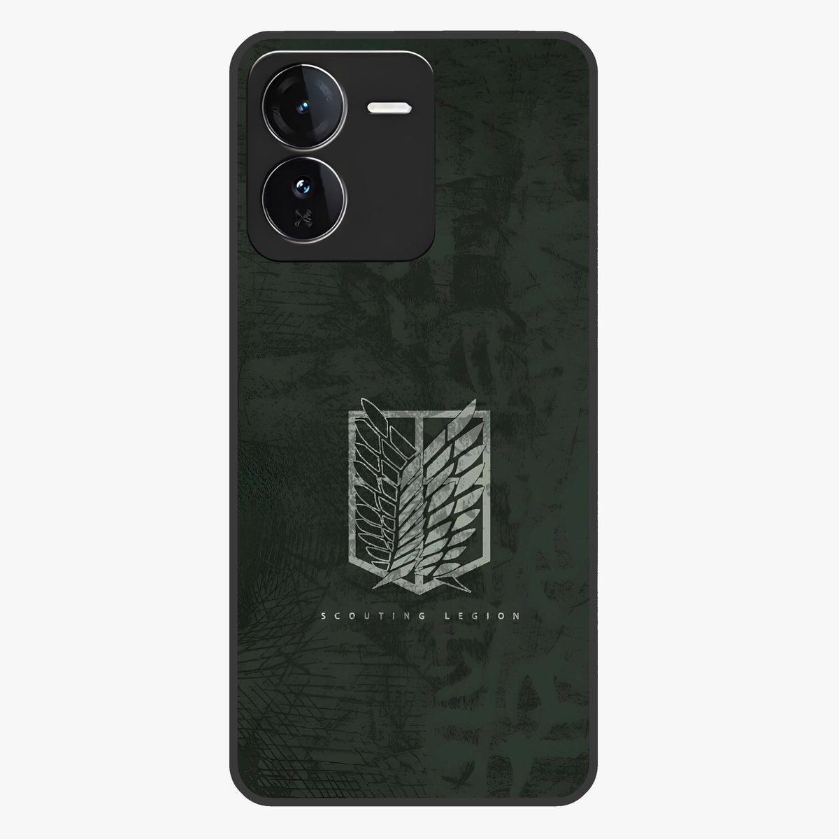 Wings Of Freedom Glass Case showing flat back view with symbolic wings artwork and glossy glass finish.