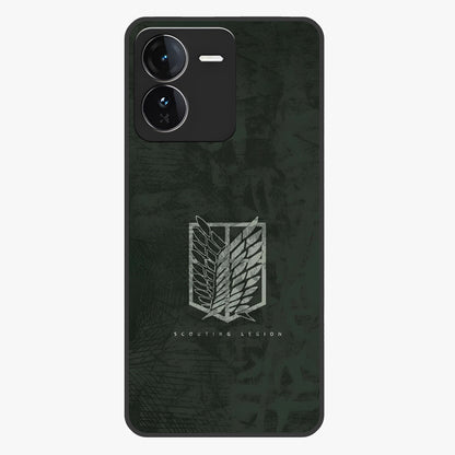 Wings Of Freedom Glass Case showing flat back view with symbolic wings artwork and glossy glass finish.