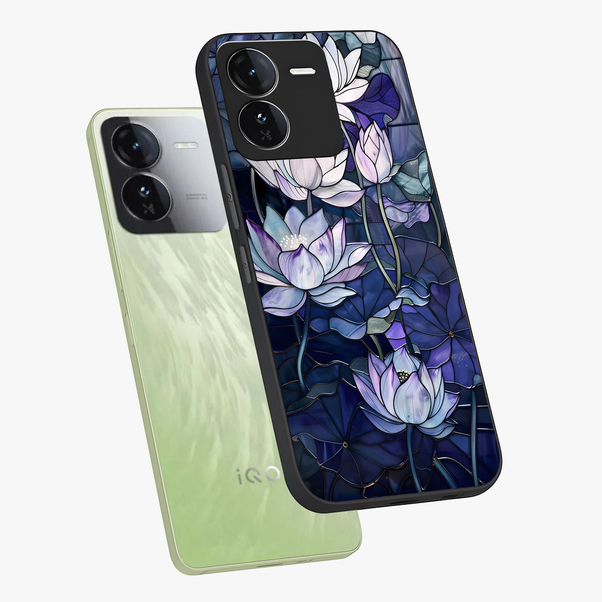 Gloss Petal Rush Glass Case displayed in angled mockup highlighting vibrant petal design with elegant floral aesthetic.