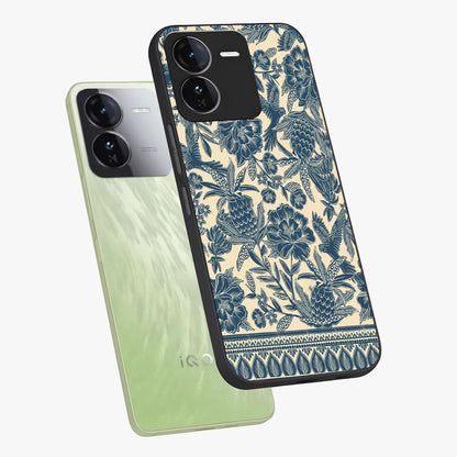 Heirloom Wild Bloom Glass Case displayed in angled mockup highlighting botanical bloom design with classic aesthetic style.