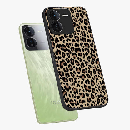 Savage Chic Pattern Glass Case displayed in angled mockup highlighting bold fashion inspired design with chic aesthetic.