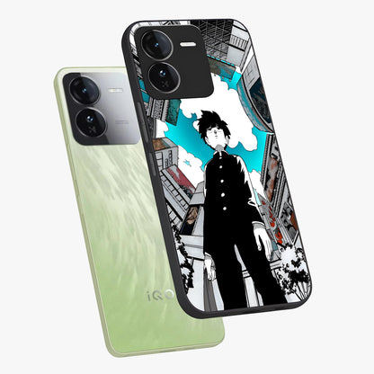 Silent Psychic Awakening Glass Case displayed in angled mockup highlighting spiritual awakening design with cosmic aesthetic.