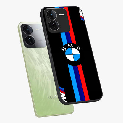 Turbo BMW Beast Glass Case displayed in angled mockup highlighting sleek racing car design with bold automotive aesthetic.
