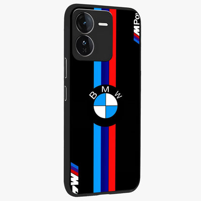 Turbo BMW Beast Glass Case upright view showcasing powerful car artwork with modern motorsport theme.