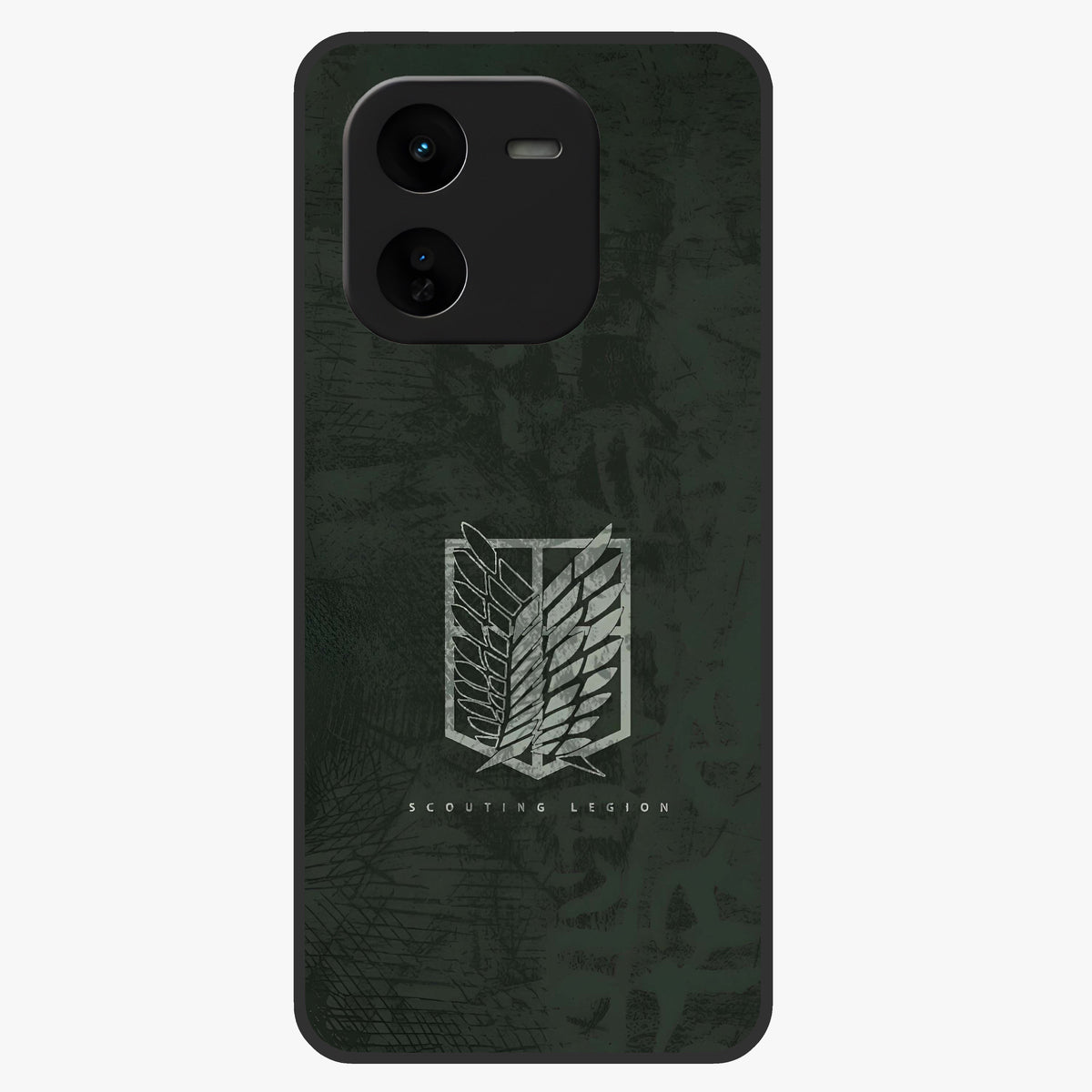 Wings Of Freedom Glass Case showing flat back view with symbolic wings artwork and glossy glass finish.