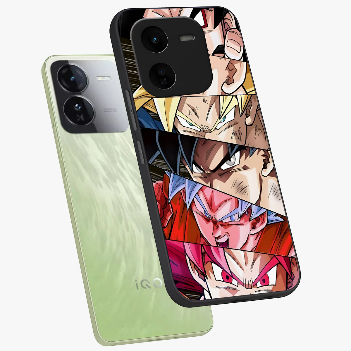 Anime Character Glass Case displayed in angled mockup highlighting colorful anime character illustration.