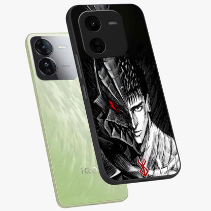 Berserker Blood Oath Glass Case displayed in angled mockup highlighting dark fantasy graphic design and powerful theme.