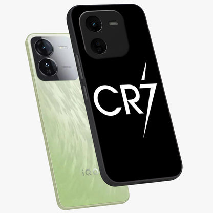 Cr7 Elite Strike Glass Case displayed in angled mockup highlighting powerful sports graphic with bold athletic theme.