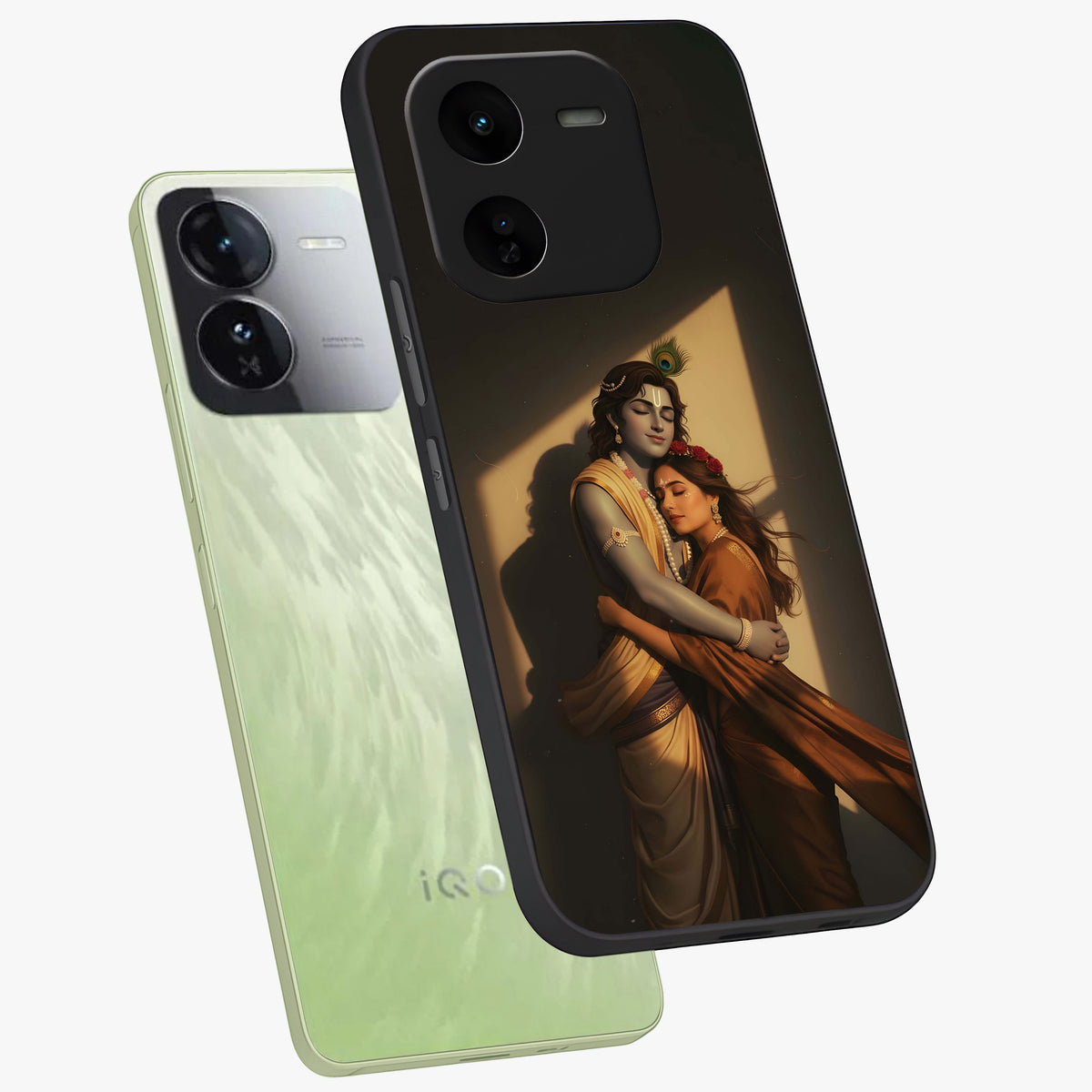 Divine Eternal Love Glass Case displayed in angled mockup highlighting elegant divine inspired design with peaceful aesthetic.