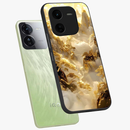 Gates Of Illumination Glass Case displayed in angled mockup highlighting radiant portal inspired design with fantasy aesthetic.