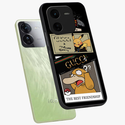 Gucci Play Mashup Glass Case displayed in angled mockup highlighting stylish fashion mashup design with bold aesthetic.