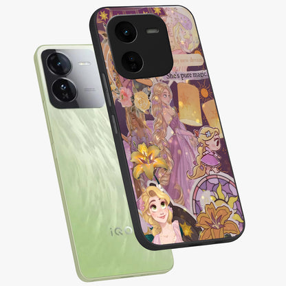 Magical Tangled Dream Glass Case displayed in angled mockup highlighting whimsical fantasy design with magical aesthetic.