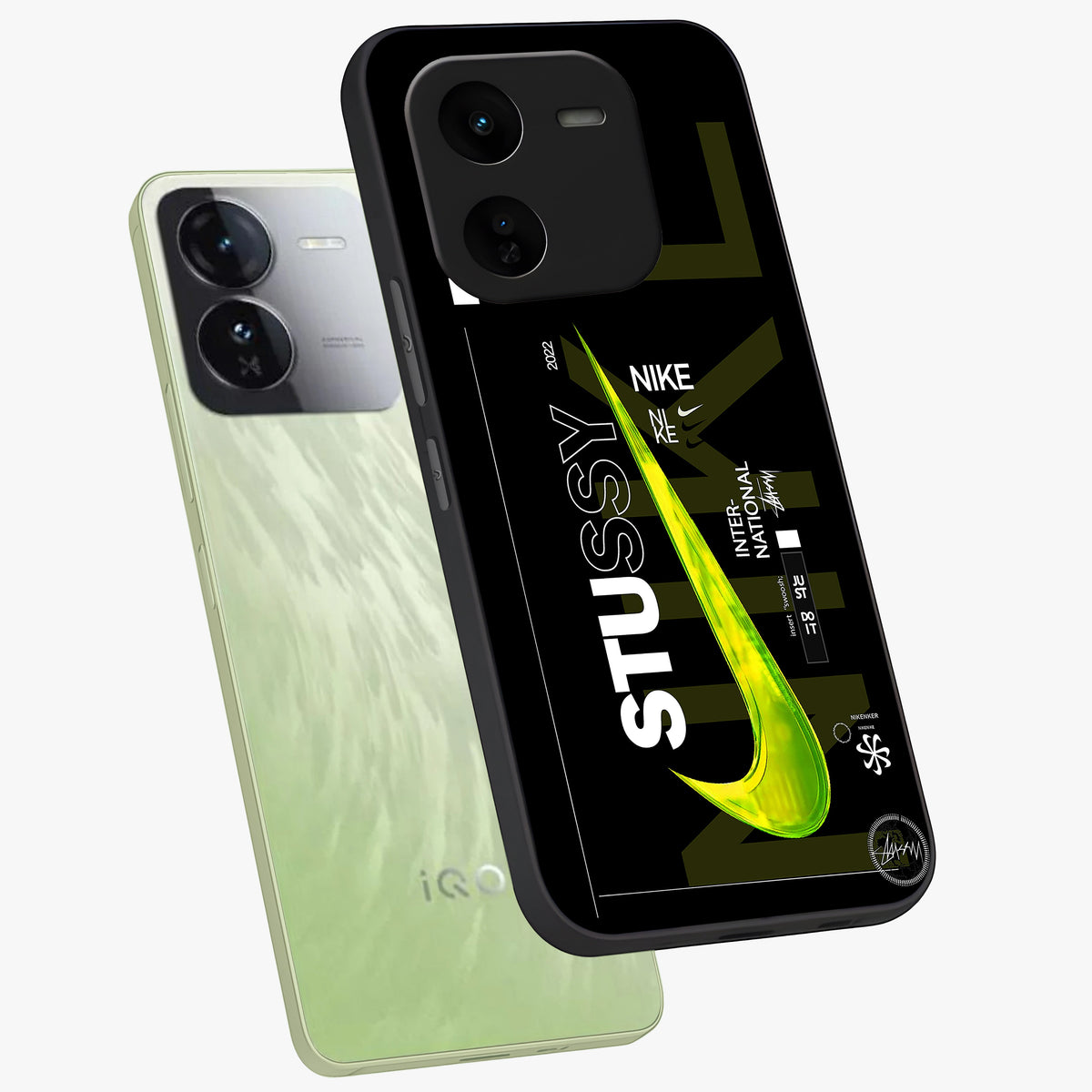 Neon Street Edition Glass Case displayed in angled mockup highlighting vibrant urban design with bold street aesthetic.