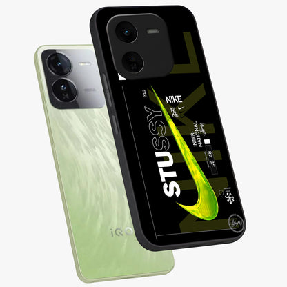 Neon Street Edition Glass Case displayed in angled mockup highlighting vibrant urban design with bold street aesthetic.