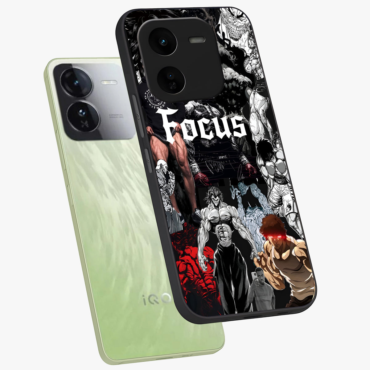 Relentless Power Focus Glass Case displayed in angled mockup highlighting bold statement design with modern aesthetic style.