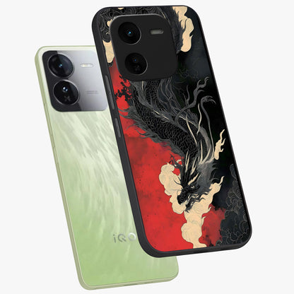 Shadow Dragon Fury Glass Case displayed in angled mockup highlighting powerful dragon illustration with dark fantasy aesthetic.