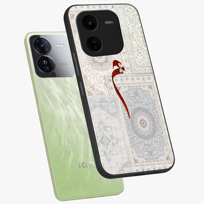 White Aesthetic Bow Glass Case displayed in angled mockup highlighting clean bow design with soft aesthetic style.