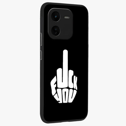 Rebel Mode On Glass Case upright view showcasing striking statement artwork with bold rebellious theme.