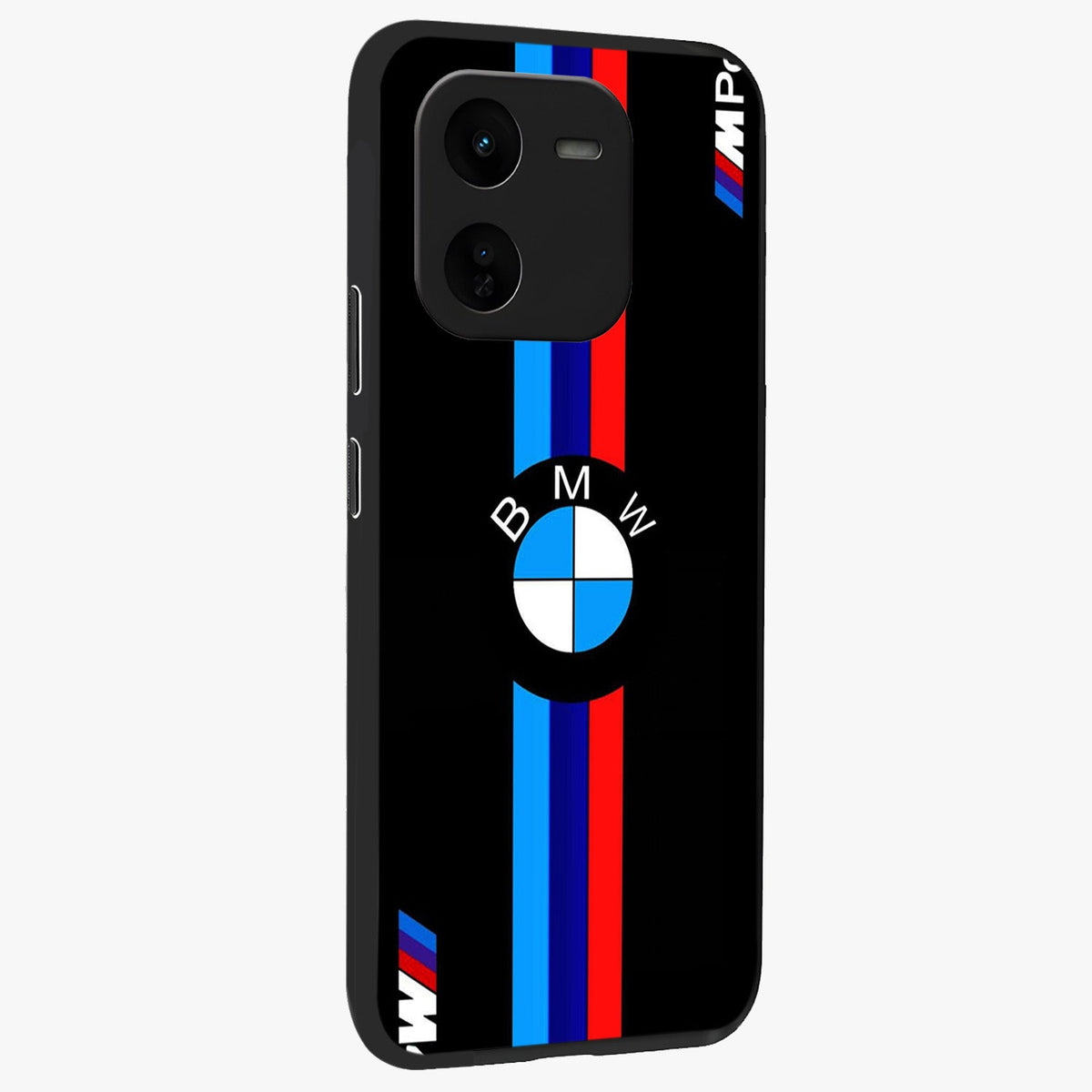 Turbo BMW Beast Glass Case upright view showcasing powerful car artwork with modern motorsport theme.