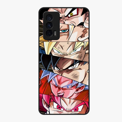 Anime Character Glass Case showing flat back view with vibrant anime artwork and glossy glass finish.
