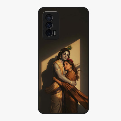 Divine Eternal Love Glass Case showing flat back view with spiritual love themed artwork and glossy glass finish.