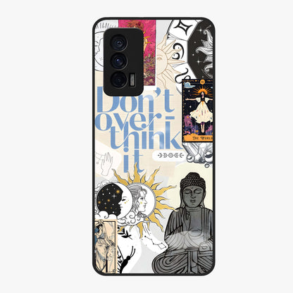Ethereal Thoughts Glass Case showing flat back view with dreamy artistic artwork and glossy glass finish.