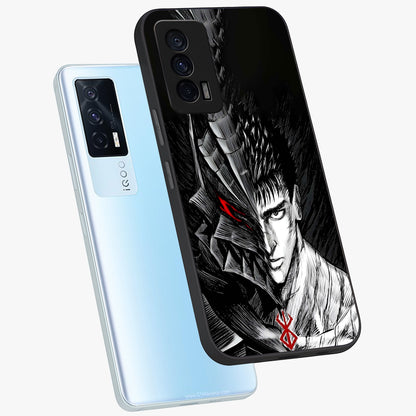 Berserker Blood Oath Glass Case displayed in angled mockup highlighting dark fantasy graphic design and powerful theme.