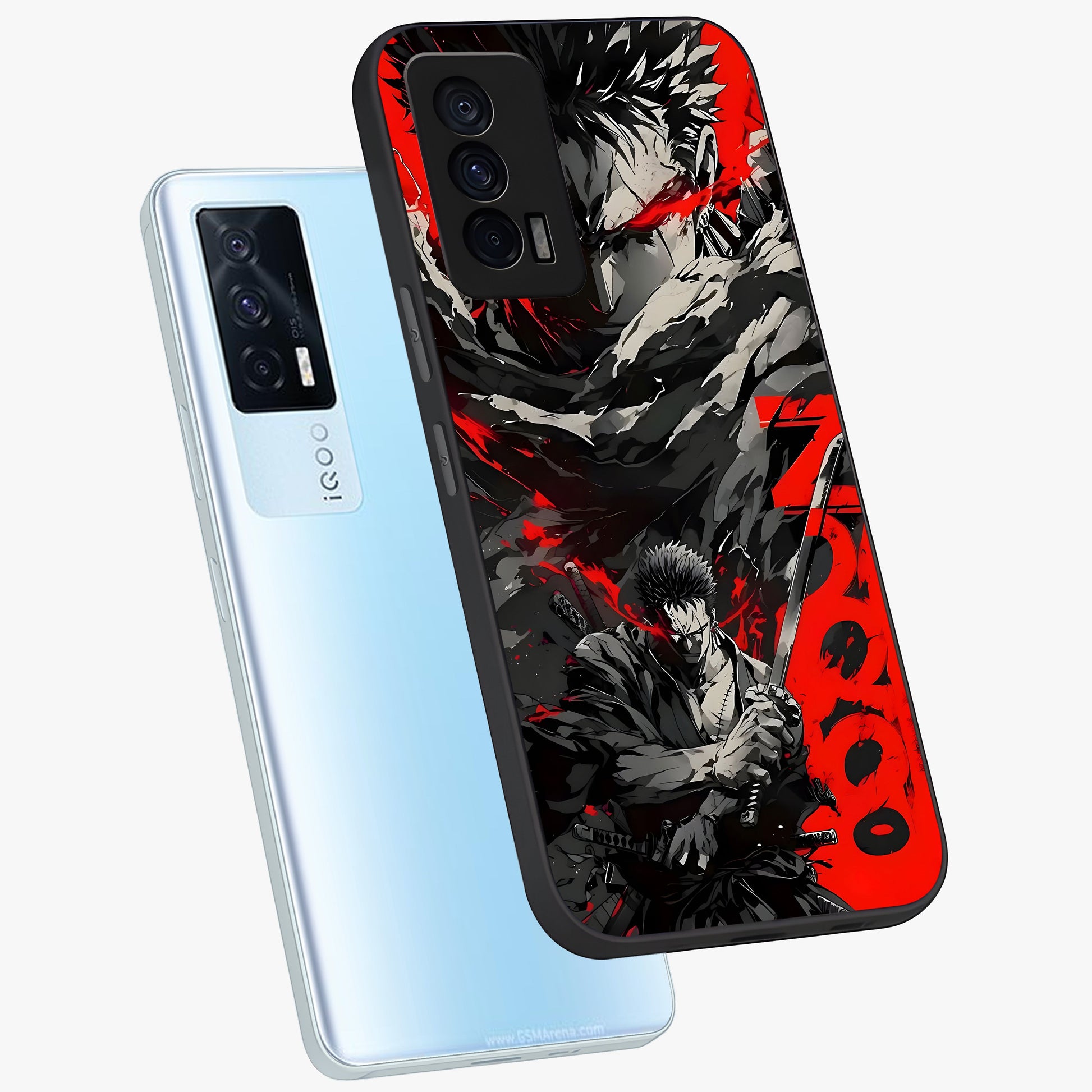 Demon Sword Resolve Glass Case displayed in angled mockup highlighting powerful demon sword illustration with dark fantasy aesthetic.