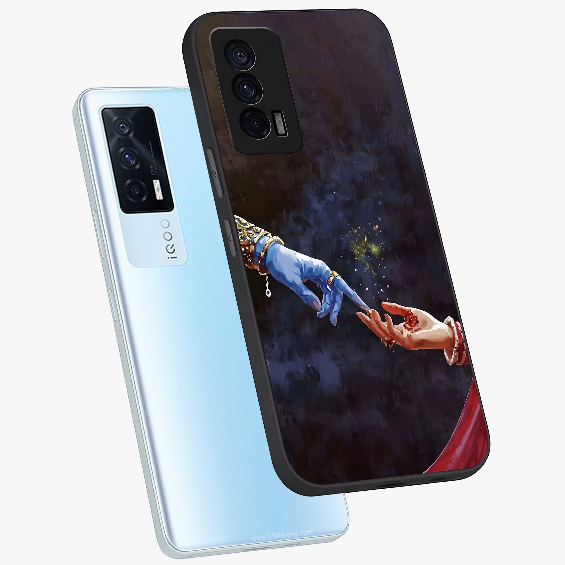 Divine Touch Eternal Glass Case displayed in angled mockup highlighting elegant divine inspired design with calm aesthetic style.