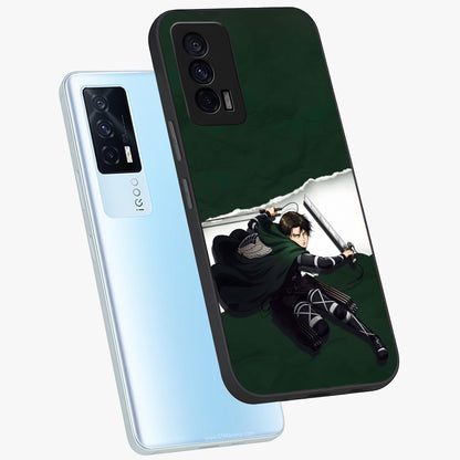 Emerald War Vanguard Glass Case displayed in angled mockup highlighting intense battle inspired design with emerald tone aesthetic.