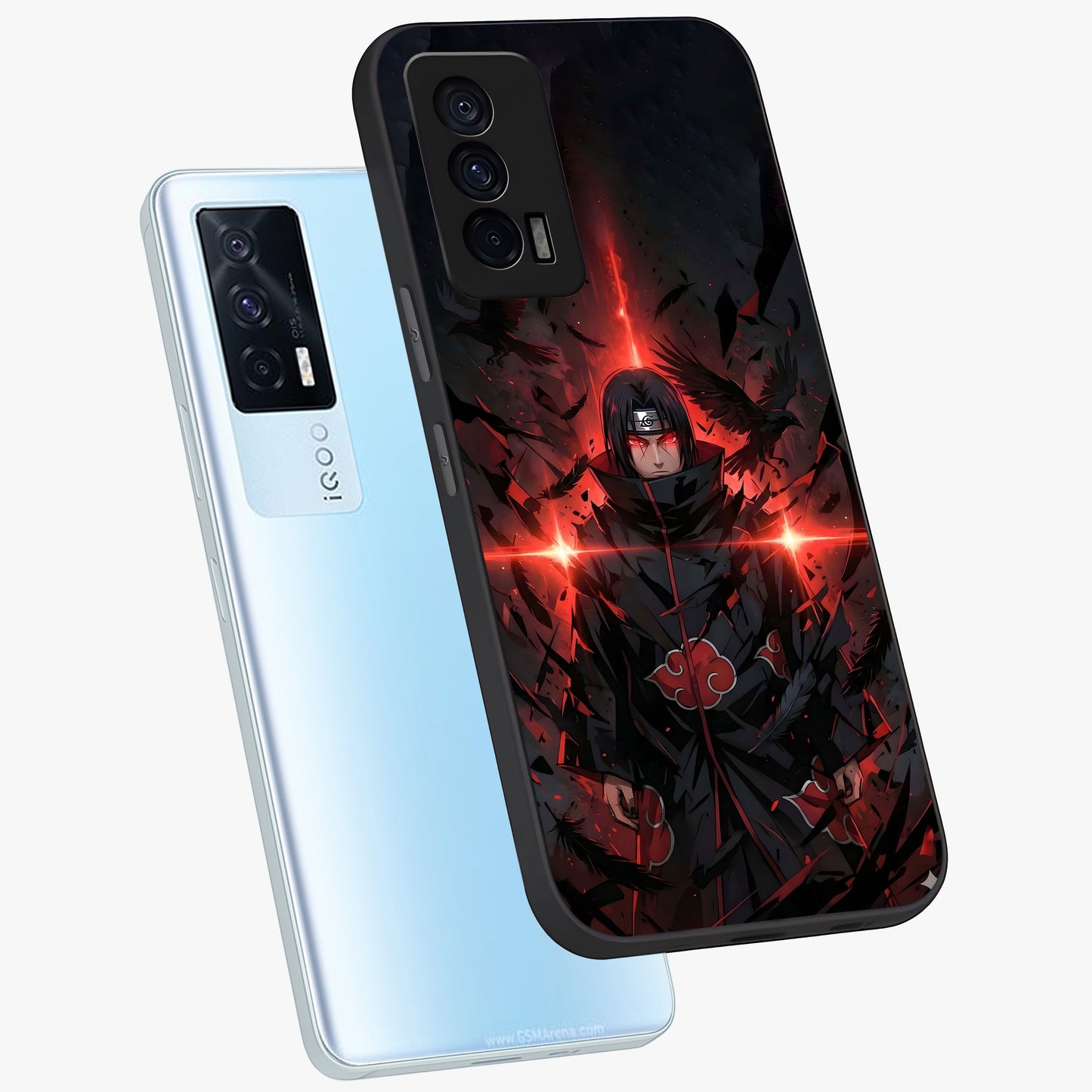Focused Blade Discipline Glass Case displayed in angled mockup highlighting clean minimal text artwork with modern aesthetic style.
