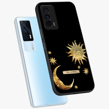 Gold Sun Blush Glass Case displayed in angled mockup highlighting radiant sun design with warm golden aesthetic.