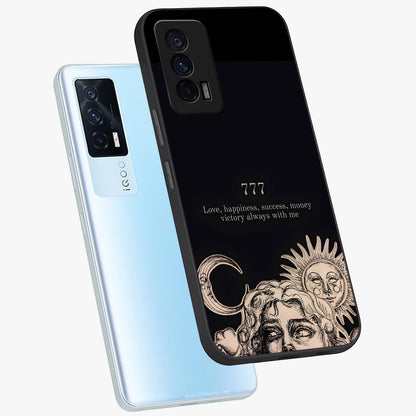 Mystic Victory Aura Glass Case displayed in angled mockup highlighting energetic aura design with bold mystical aesthetic.