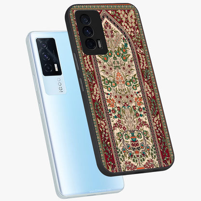 Persian Inspired Glass Case displayed in angled mockup highlighting intricate traditional design with elegant cultural aesthetic.