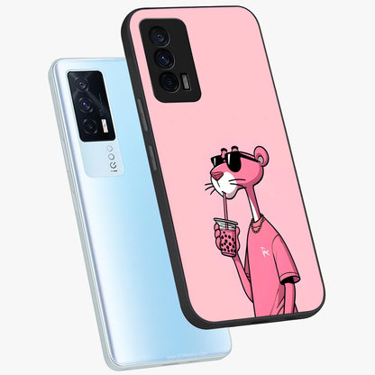 Pink Panther Glass Case displayed in angled mockup highlighting playful cartoon character design with vibrant pink aesthetic.
