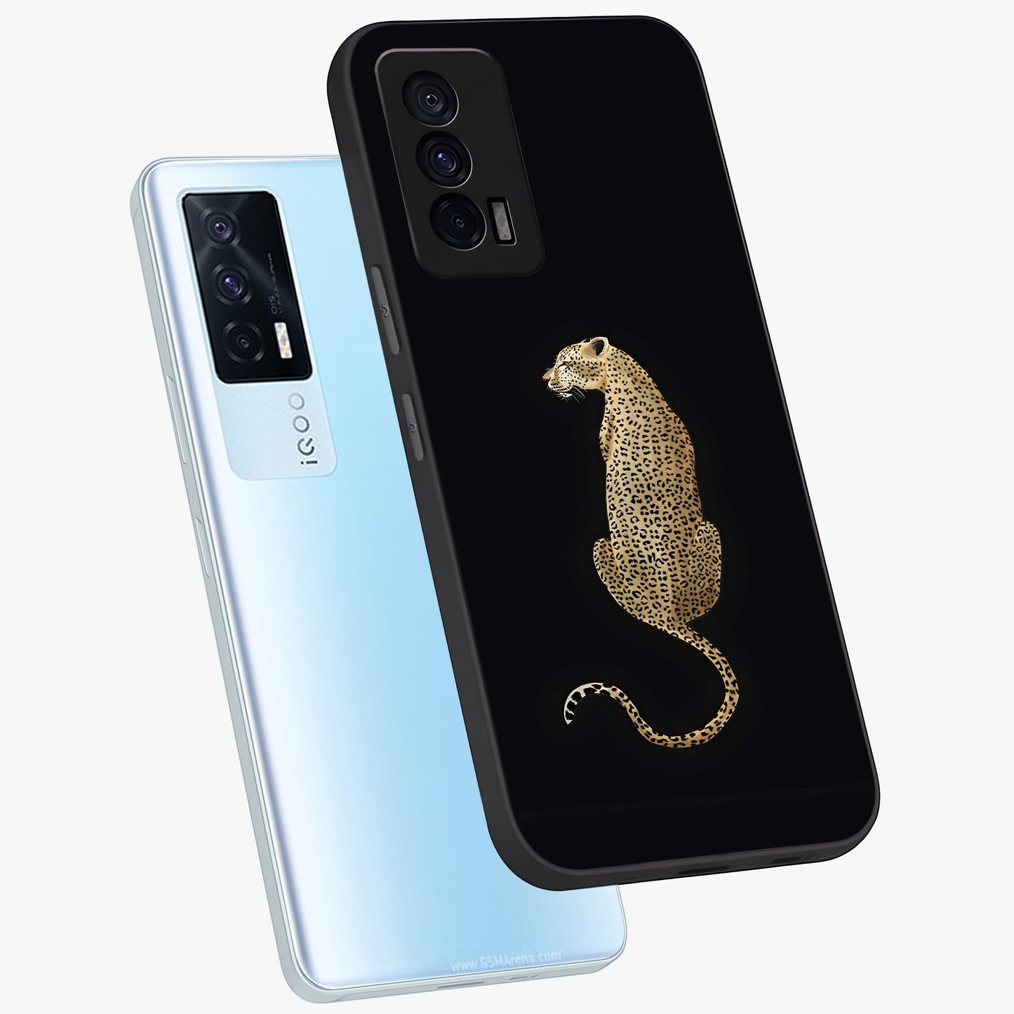 Regal Leopard Glass Case displayed in angled mockup highlighting powerful animal illustration with stylish wild aesthetic.