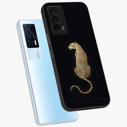 Regal Leopard Glass Case displayed in angled mockup highlighting powerful animal illustration with stylish wild aesthetic.