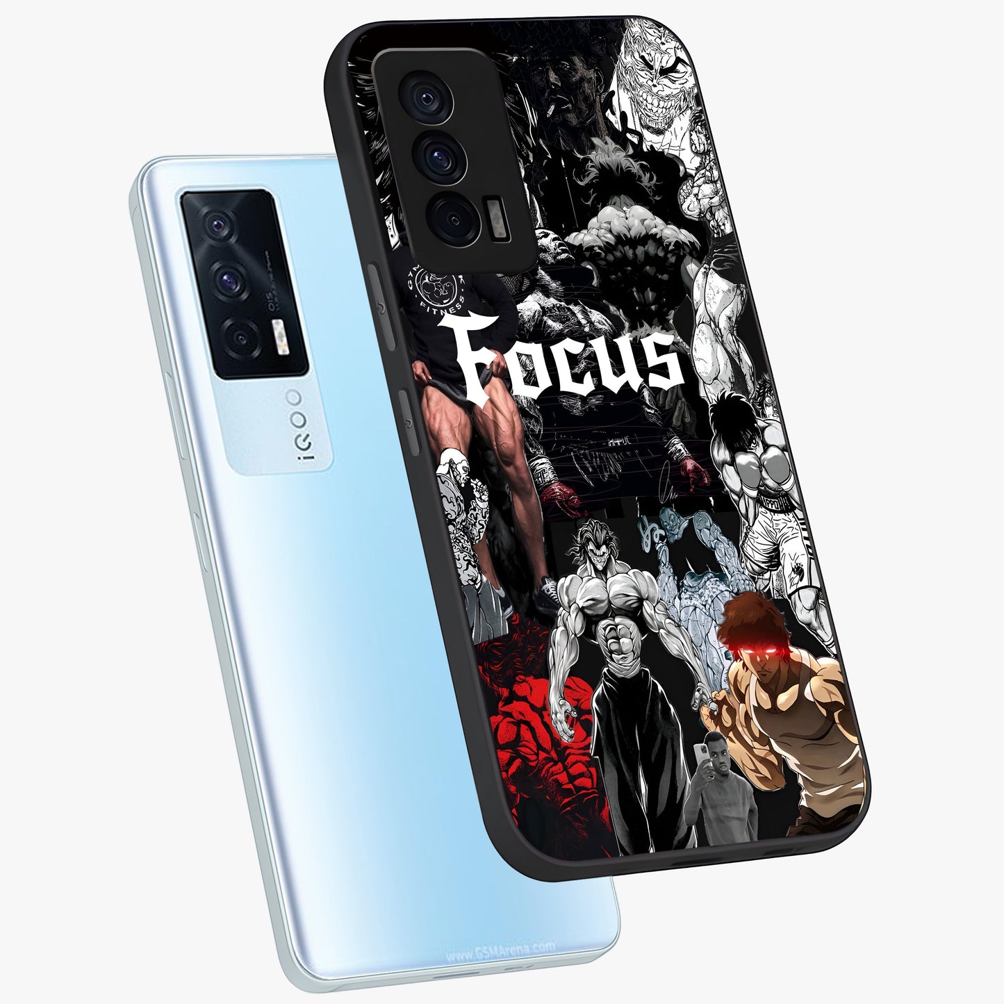 Relentless Power Focus Glass Case displayed in angled mockup highlighting bold statement design with modern aesthetic style.