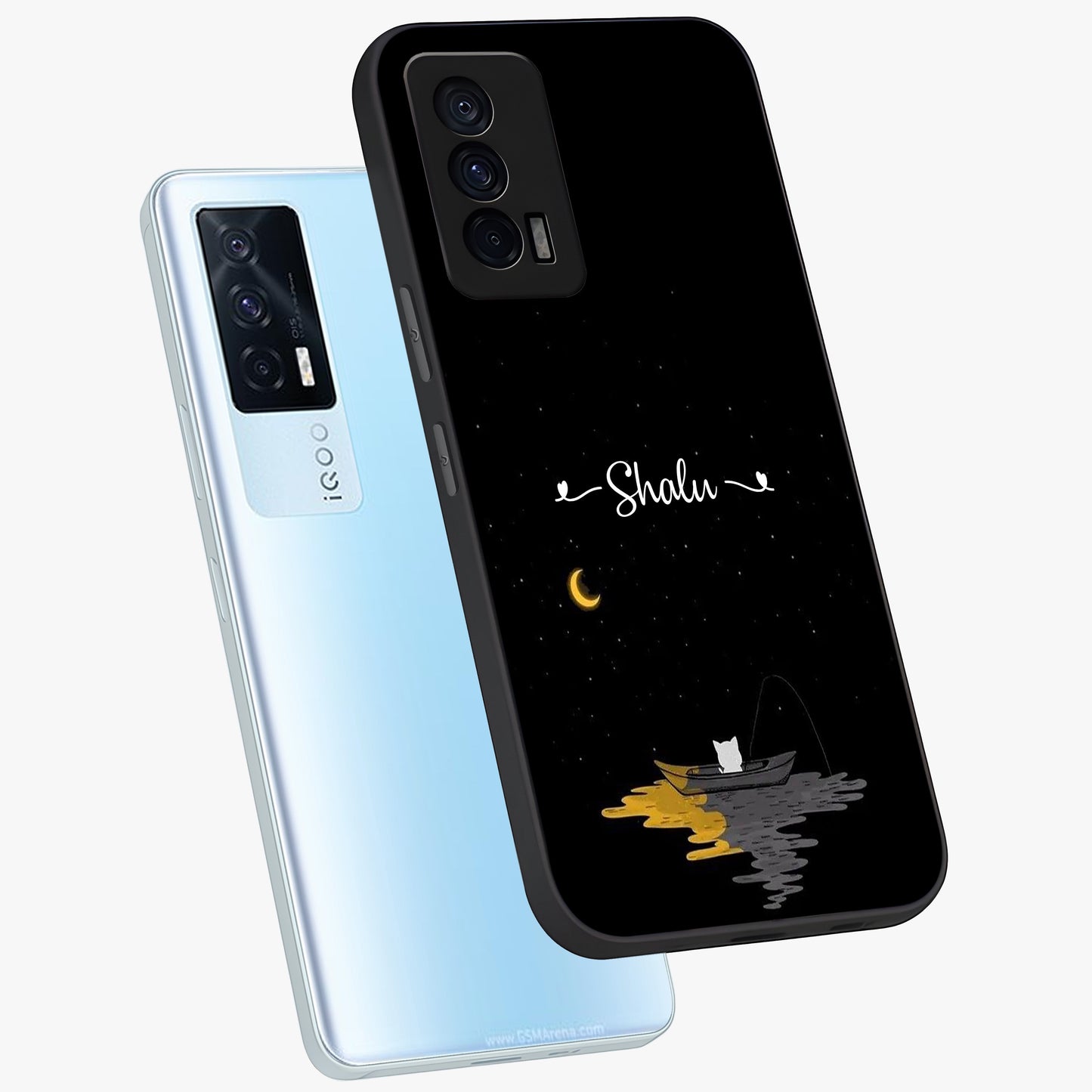 Silent Night Row Glass Case displayed in angled mockup highlighting peaceful evening design with dreamy night aesthetic.