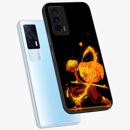 Thunder Flame Execution Glass Case displayed in angled mockup highlighting dramatic fire themed design with intense fantasy aesthetic.