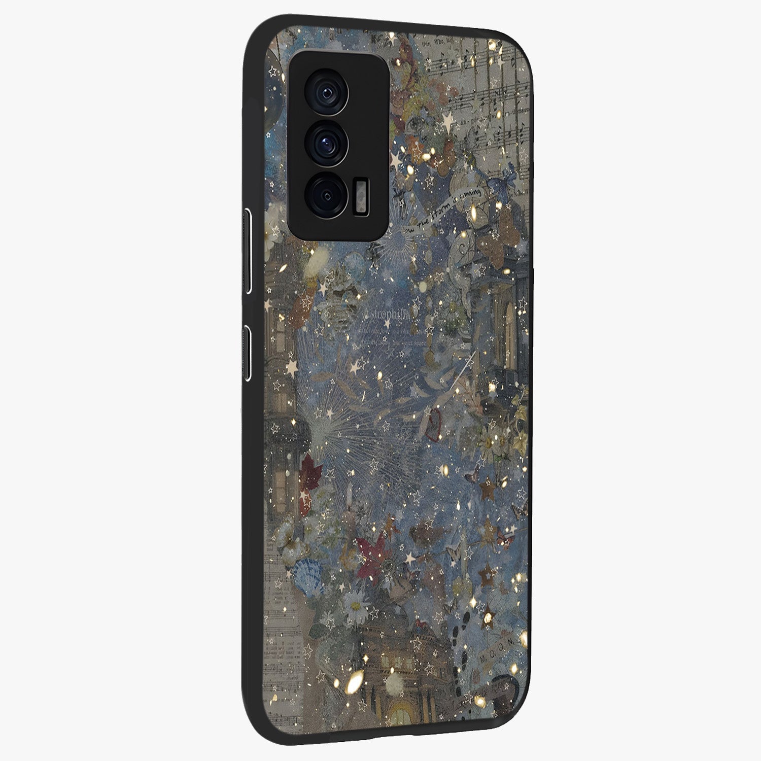 Aesthetic Astrolophia Glass Case upright view showcasing soft aesthetic theme with stylish modern look.