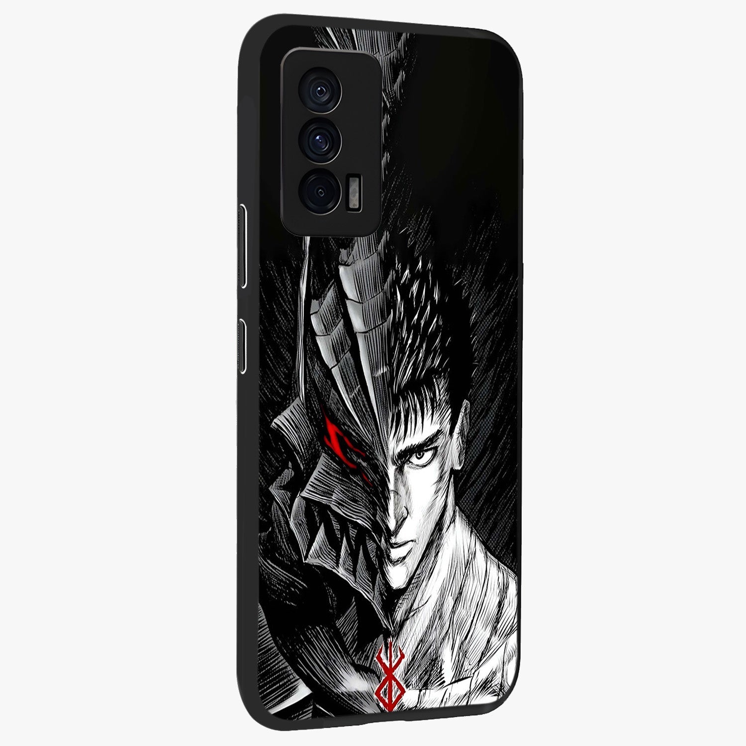 Berserker Blood Oath Glass Case upright view showcasing intense warrior aesthetic with dramatic artistic style.