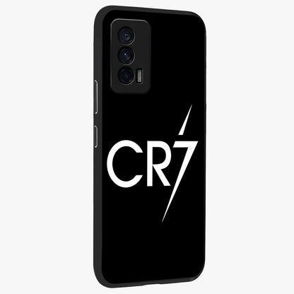 Cr7 Elite Strike Glass Case upright view showcasing energetic football inspired design with modern sports aesthetic.