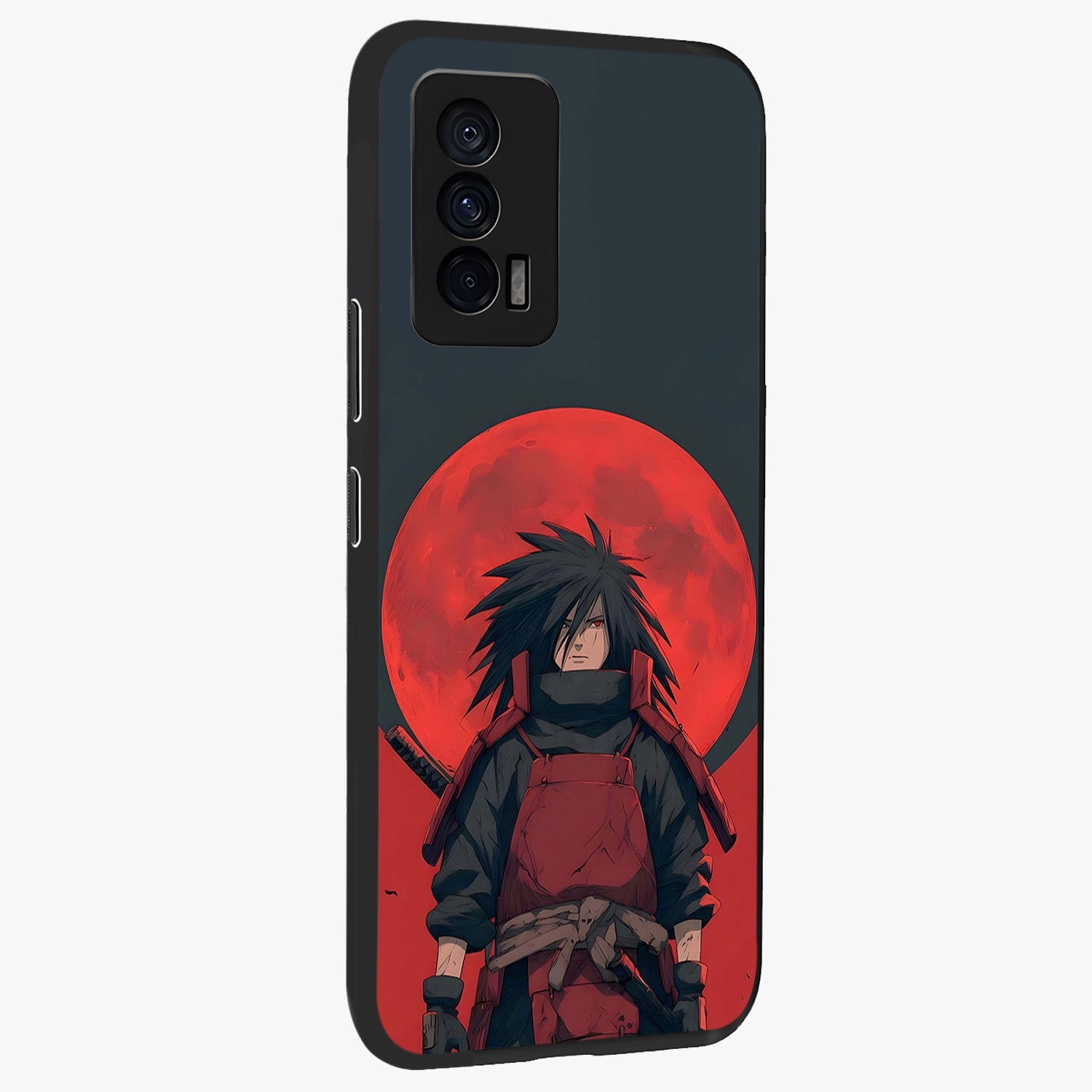 Crimson Moon Warlord Glass Case upright view showcasing powerful warlord artwork with dark celestial theme.