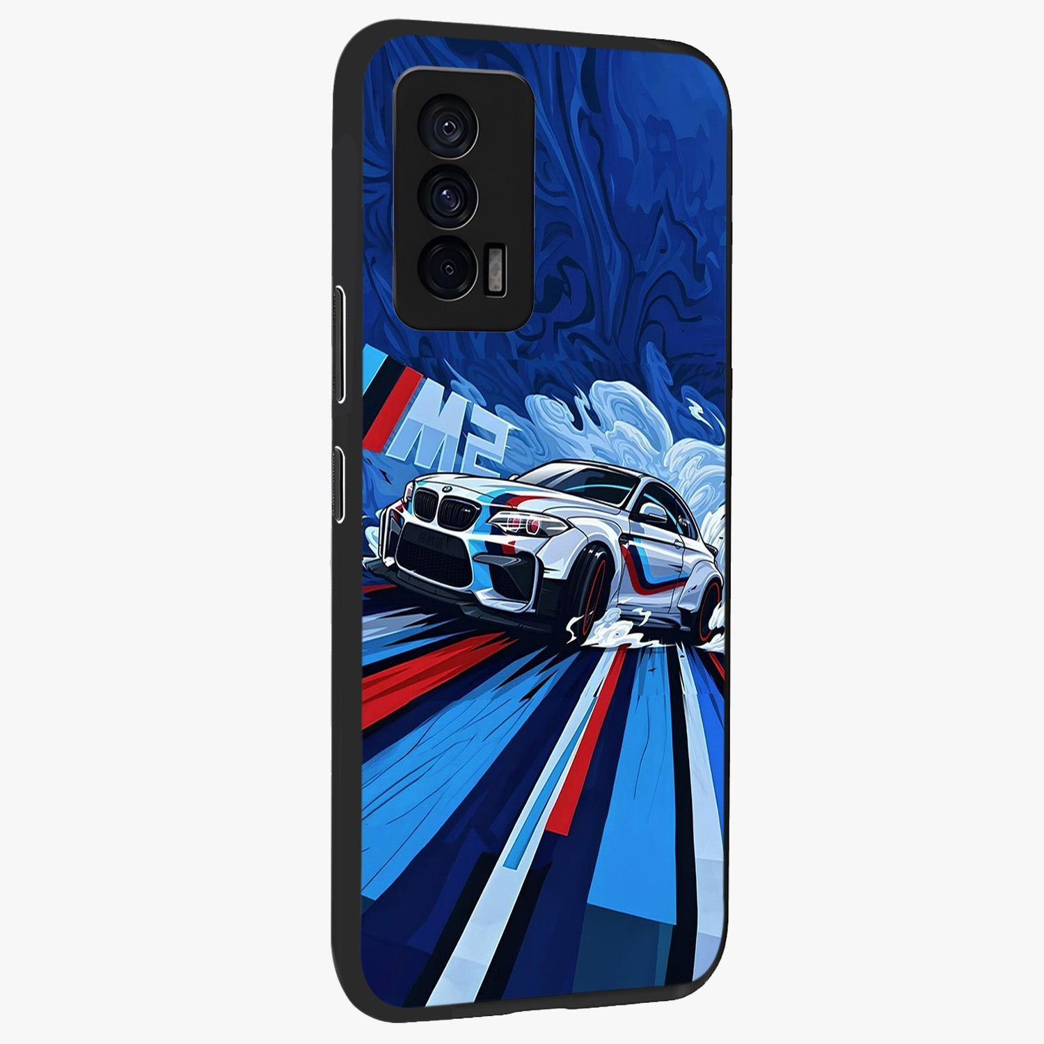 Drift Power Rush Glass Case upright view showcasing high speed racing artwork with bold automotive theme.