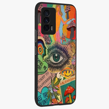 Mystic Eye Wonderland Glass Case upright view showcasing symbolic eye artwork with mysterious fantasy theme.
