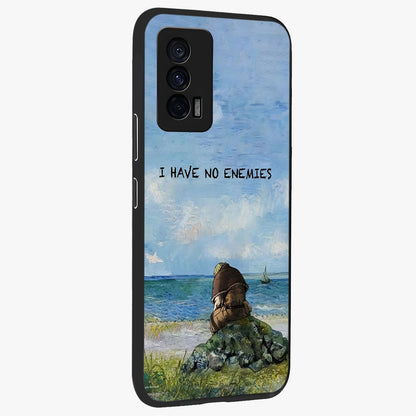 Peace Beyond War Glass Case upright view showcasing powerful peace symbol artwork with inspirational theme.