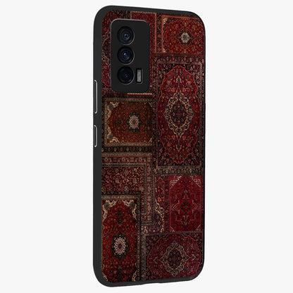Persian Velvet Tale Glass Case upright view showcasing elegant Persian artwork with classic heritage theme.
