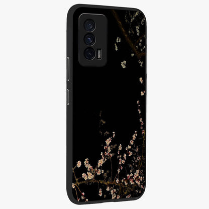 Petal Moon Light With Custom Name Glass Case upright view showcasing elegant floral moon artwork with personalized aesthetic.