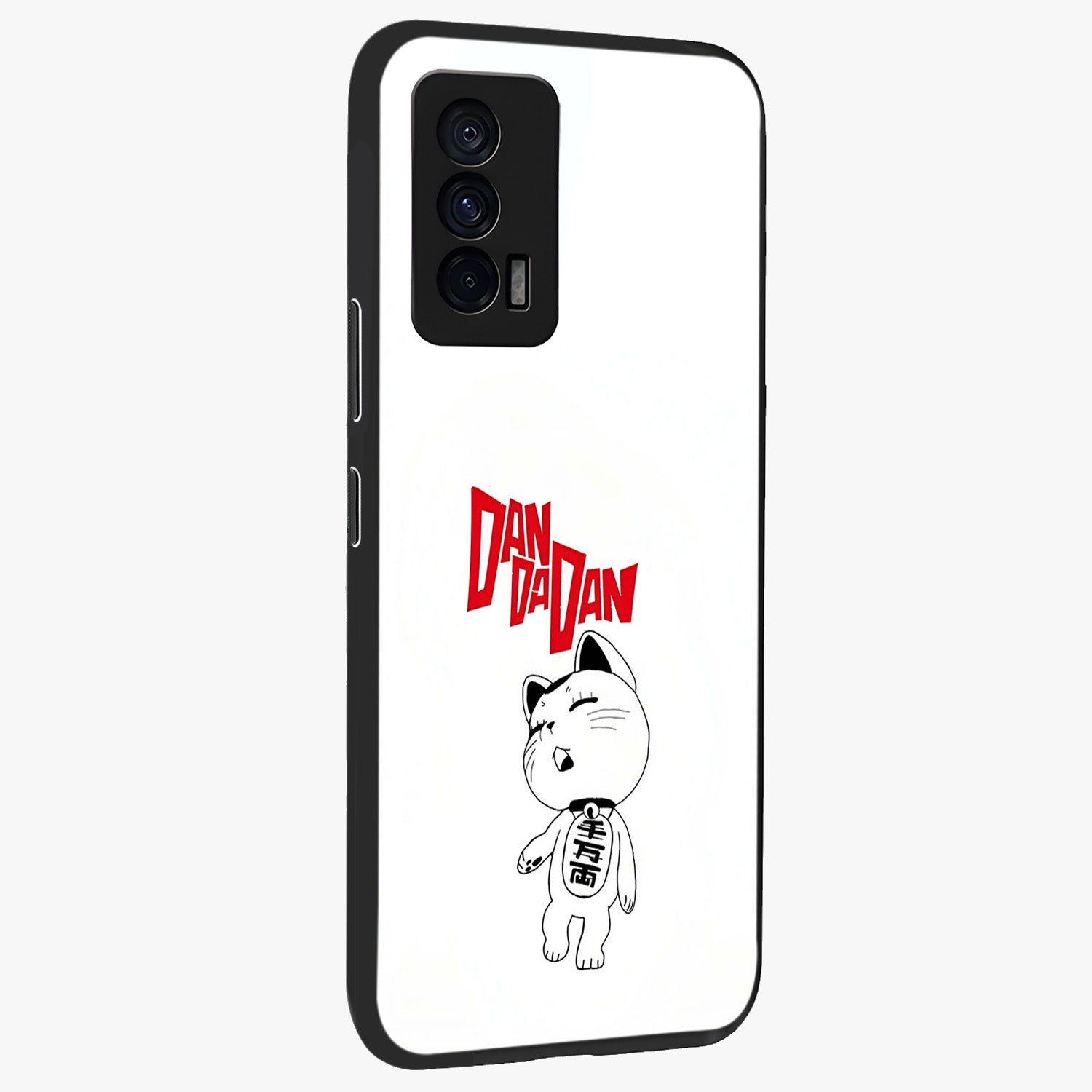 Playful Spirit Charm Glass Case upright view showcasing vibrant charm artwork with fun artistic theme.